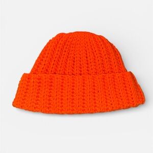 Bright Orange Handmade Crochet Beanie